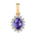 AA Tansanit und Moissanit Anhänger - 0,95 ct