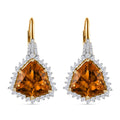 AA Citrin und Zirkon Ohrringe - 17,27 ct.