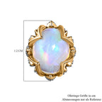 AA Natürlicher, äthiopischer Welo Opal Ohrringe, 925 Silber Gelbgold Vermeil, ca. 2.37 ct