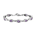 Afrikanischer Amethyst Armband ca. 18 cm Edelstahl ca. 3.61 ct