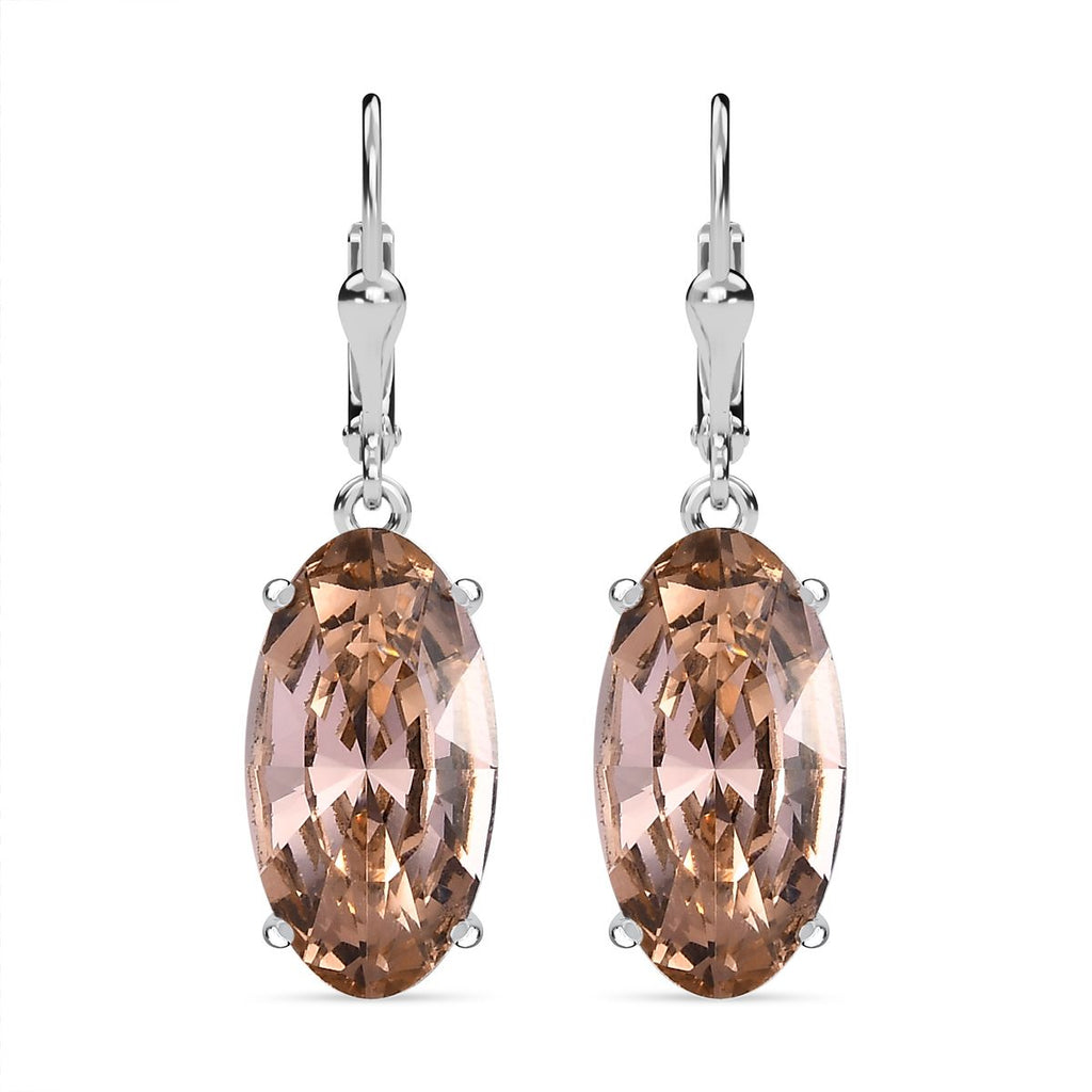 Vintage Rose Kristall Ohrringe,, 925 Silber