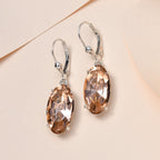 Vintage Rose Kristall Ohrringe,, 925 Silber
