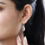 Vintage Rose Kristall Ohrringe,, 925 Silber