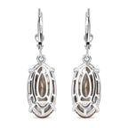 Vintage Rose Kristall Ohrringe,, 925 Silber