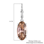 Vintage Rose Kristall Ohrringe,, 925 Silber