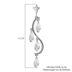 Weißer Kristall Ohrringe 925 Silber