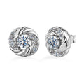 Moissanit Ohrstecker, 925 Silber platiniert ca. 0.63 ct