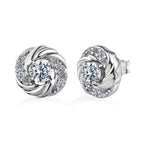 Moissanit Ohrstecker, 925 Silber platiniert ca. 0.63 ct