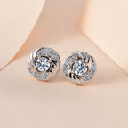 Moissanit Ohrstecker, 925 Silber platiniert ca. 0.63 ct
