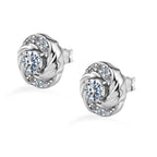 Moissanit Ohrstecker, 925 Silber platiniert ca. 0.63 ct