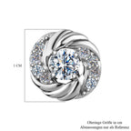 Moissanit Ohrstecker, 925 Silber platiniert ca. 0.63 ct