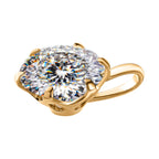 120 Facetten Moissanit Anhänger, 585 Gold, ca. 2.17 ct