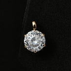 120 Facetten Moissanit Anhänger, 585 Gold, ca. 2.17 ct