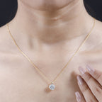 120 Facetten Moissanit Anhänger, 585 Gold, ca. 2.17 ct
