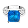 Karibik Quarz Ring, Edelstahl, (Größe 16.00), ca. 5.12 ct