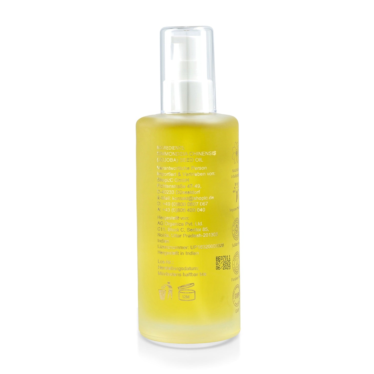 Sqin Botanicals Jojobaöl, kaltgepresst, naturrein, 200 ml