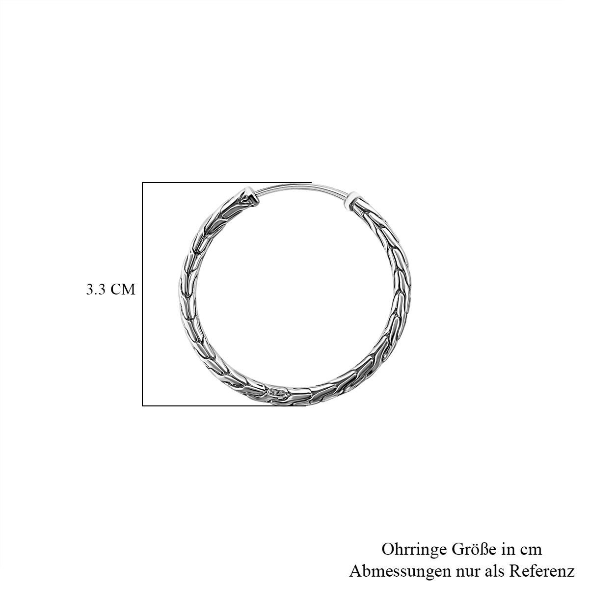 Royal Bali Kollektion - 925 Silber Ohrringe ca. 8,35g