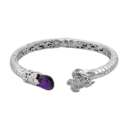 Royal Bali Kollektion- Citrin 19cm Armreif, 925 Silber - 3,56 ct.