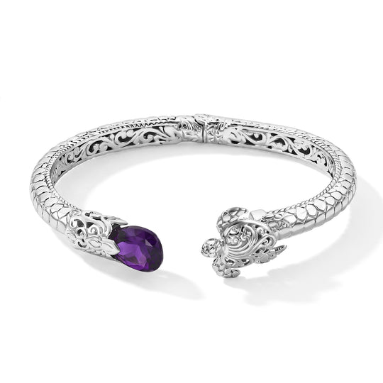 Royal Bali Kollektion- Citrin 19cm Armreif, 925 Silber - 3,56 ct.