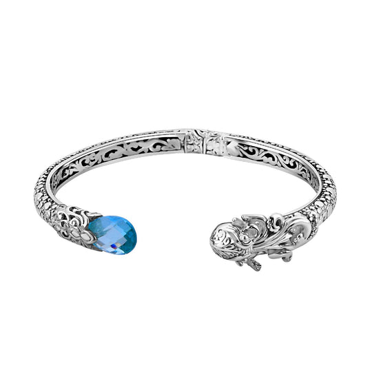 Royal Bali Kollektion- Citrin 19cm Armreif, 925 Silber - 3,56 ct.