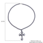 Terahertz Halskette ca. 50 cm 925 Silber rhodiniert ca. 245.00 ct