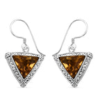 Royal Bali Kollektion - Citrin Ohrringe 925 Silber ca. 9.62 ct