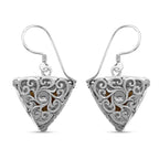Royal Bali Kollektion - Citrin Ohrringe 925 Silber ca. 9.62 ct