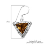 Royal Bali Kollektion - Citrin Ohrringe 925 Silber ca. 9.62 ct