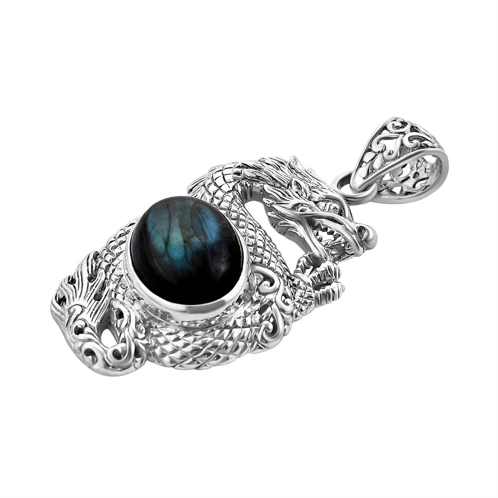 Royal Bali Kollektion - Labradorit Anhänger 925 Silber ca. 10.00 ct