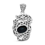 Royal Bali Kollektion - Labradorit Anhänger 925 Silber ca. 10.00 ct