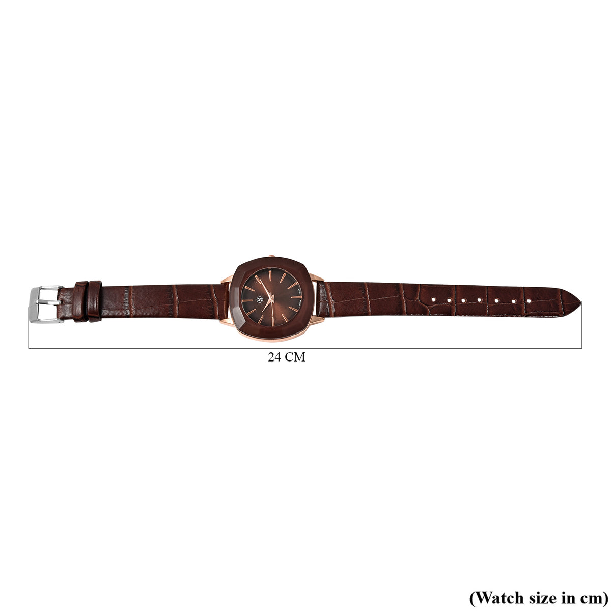 Strada - Elegante Damen-Uhr, PU-Leder Armband, wasserdicht, Japanisches Uhrwerk, Dunkelbraun
