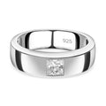 D'Joy Moissanit Ring 925 Silber Platiniert (Größe 16.50) ca. 0.36 ct