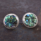 Abalone Muschel Ohrringe 925 Silber