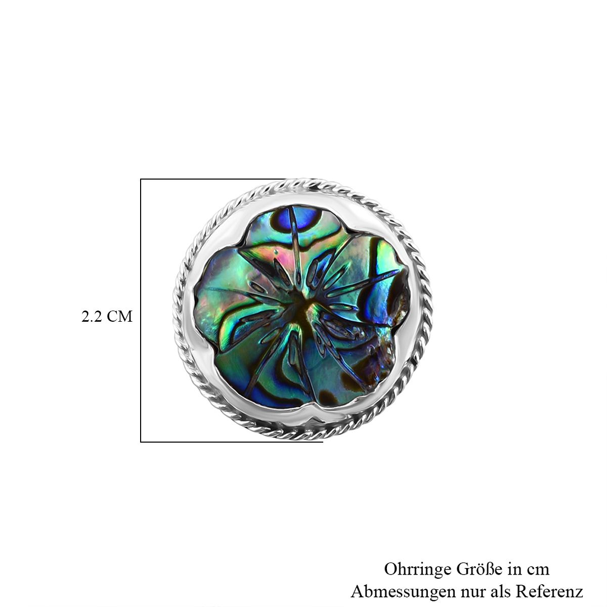 Abalone Muschel Ohrringe 925 Silber