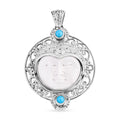 Royal Bali Kollektion- Sleeping Beauty Türkis und Ochsenknochen-Anhänger - 0,61 ct.