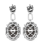 Labradorit Ohrringe Reines Messing platiniert ca. 17.33 ct