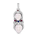 Sajen Silver- Ochse Knochen und Multi-Edelstein-Ring - 1,52 ct.