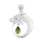 Peridot Anhänger 925 Silber ca. 1.29 ct