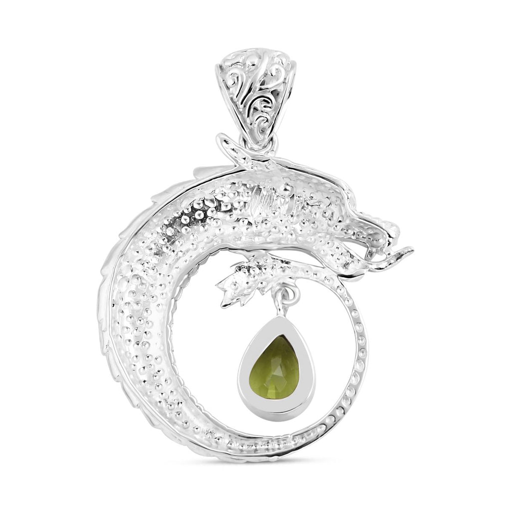 Peridot Anhänger 925 Silber ca. 1.29 ct