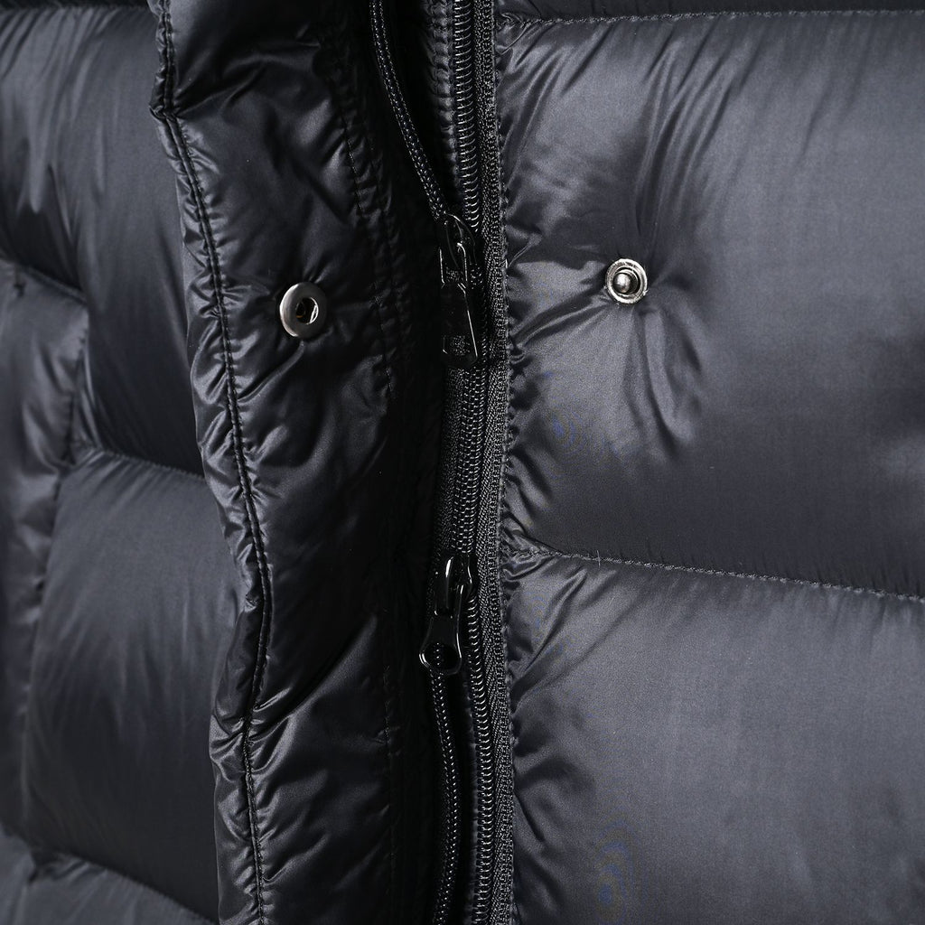 LA MAREY: Ultraleichte Overalljacke aus 100 % Entendaunen, M/L, schwarz