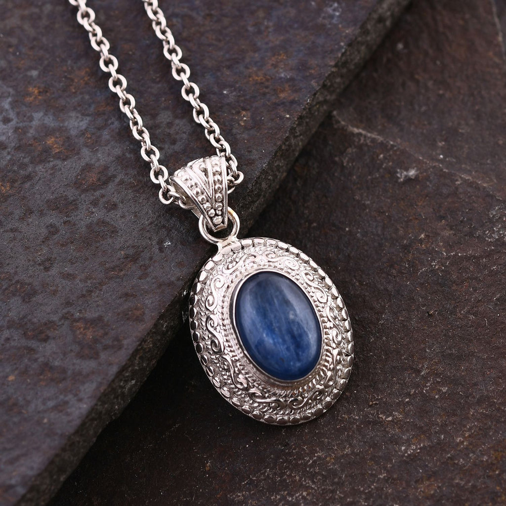 Kyanit Anhänger 925 Silber ca. 7,50 ct.