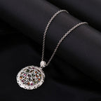 Mehrfarbig-Turmalin Anhänger 925 Silber ca. 3,35 ct.