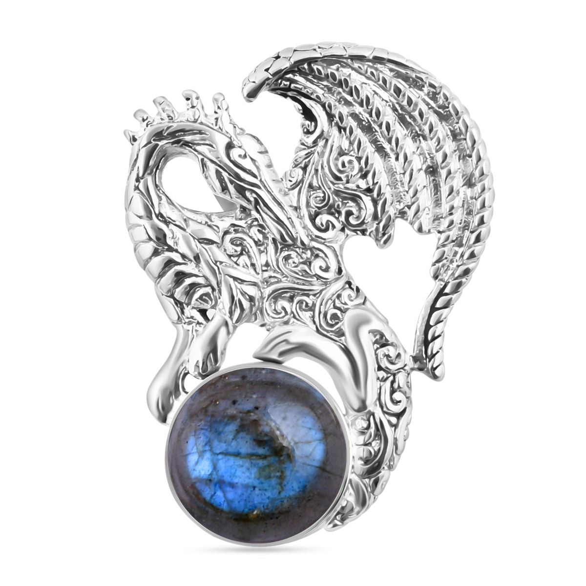 Labradorit Anhänger 925 Silber ca. 7,29 ct.