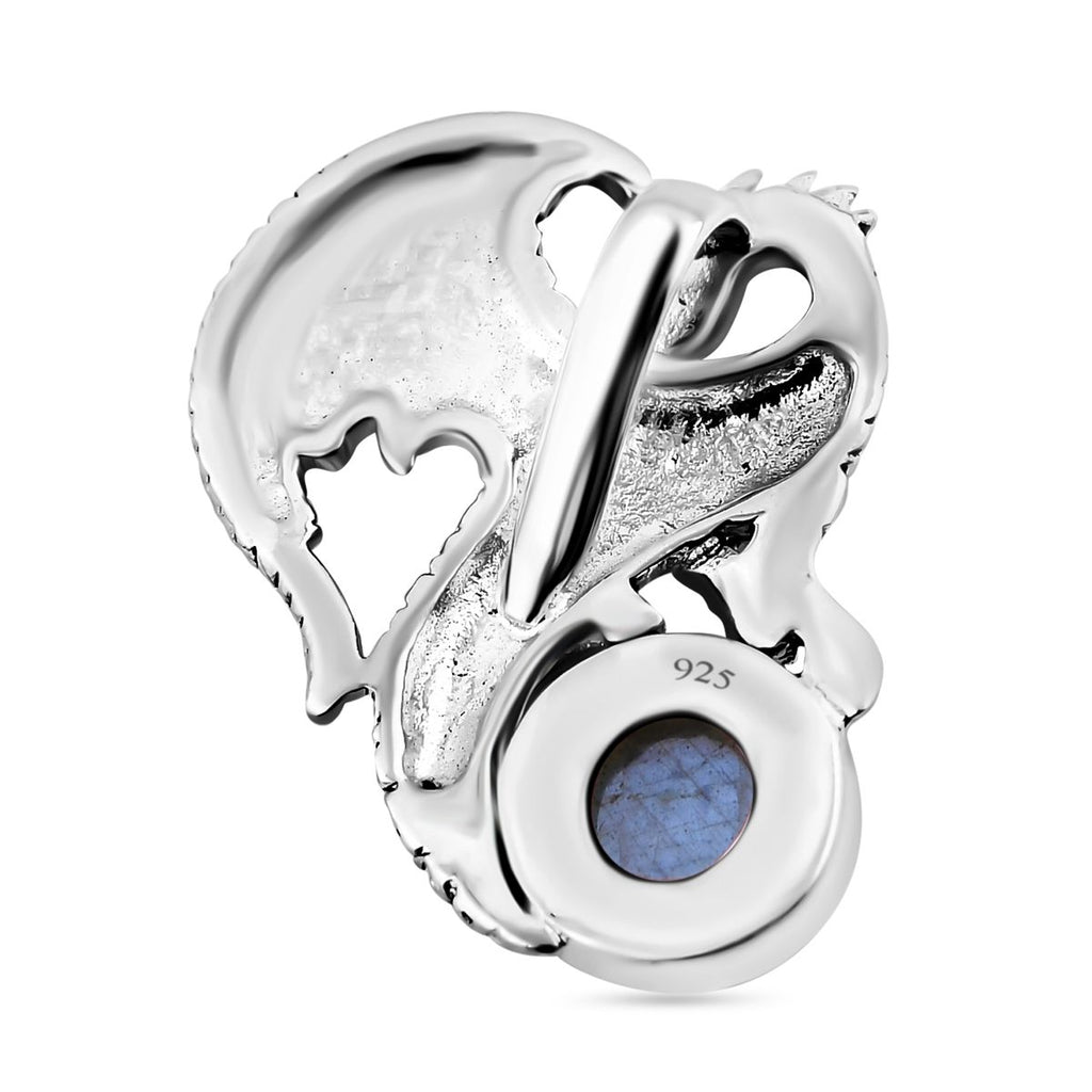 Labradorit Anhänger 925 Silber ca. 7,29 ct.