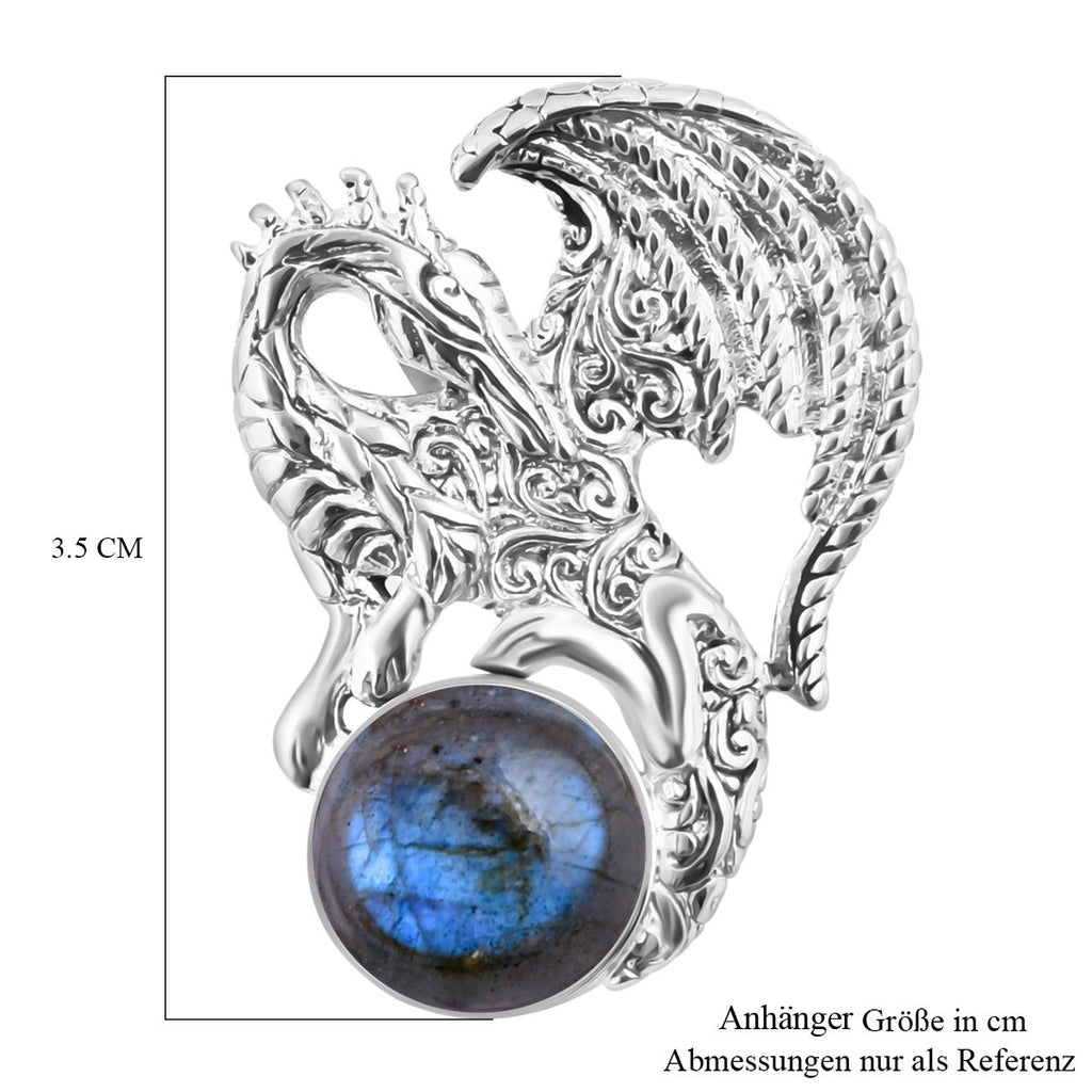 Labradorit Anhänger 925 Silber ca. 7,29 ct.