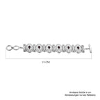 Royal Bali - Natürlicher Rhodolith Granat Armband, ca. 19 cm 925 Silber. ca.49.5g, ca. 1.01 ct