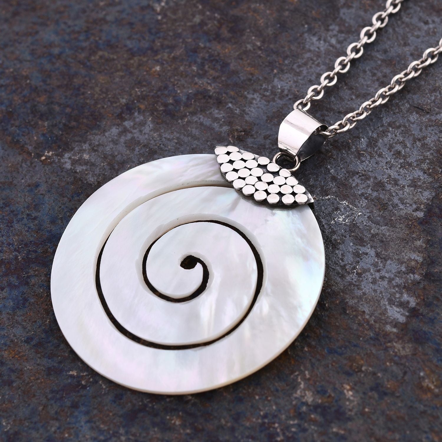 Royal Bali - Perlmutt Anhänger 925 Silber