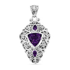 Royal Bali - Afrikanischer Amethyst Anhänger, 925 Silber, ca. 3.75 ct