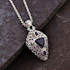 Royal Bali - Afrikanischer Amethyst Anhänger, 925 Silber, ca. 3.75 ct