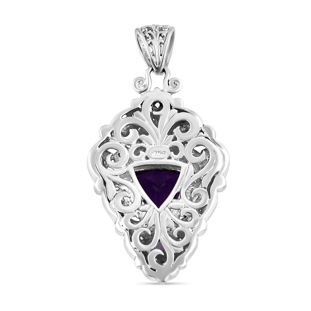 Royal Bali - Afrikanischer Amethyst Anhänger, 925 Silber, ca. 3.75 ct
